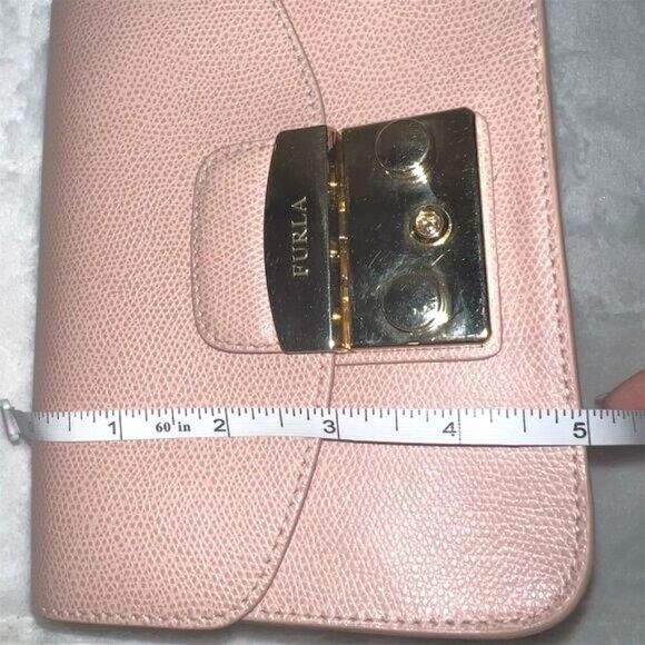 Furla Metropolis Mini Pink Leather Crossbody Bag Women's Chic Accessory - Picture 13 of 13